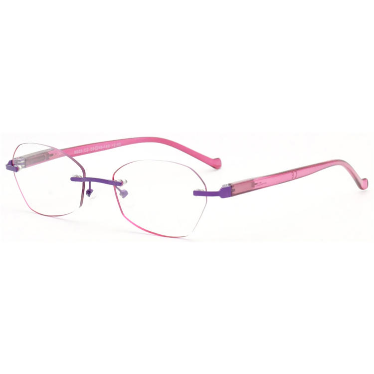 Dachuan Optical DRM368018 China Supplier Rimless Metal Reading Glasses With Special shape (1)
